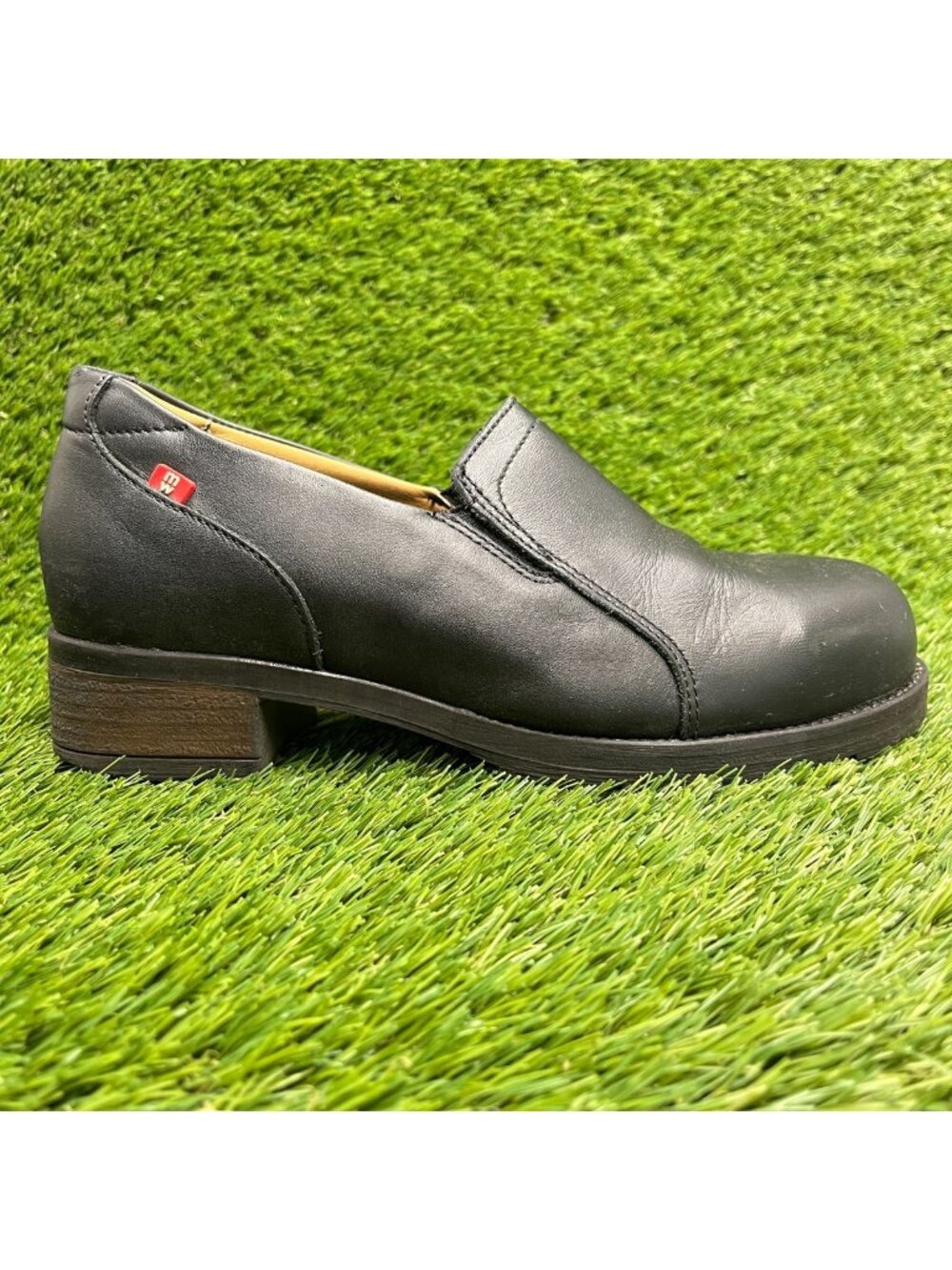 Mellow Walk Vanessa Womens Size 8 Black Steel Toe Safety Work Slip-On Shoes